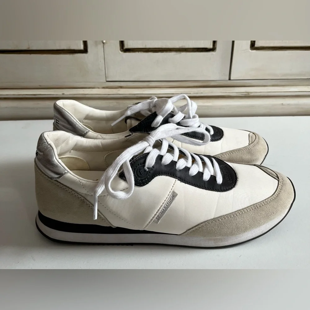 Women’s Sam Edelman Reve Tori sneakers White/Moonlight Grey/So Neutral shoes 11